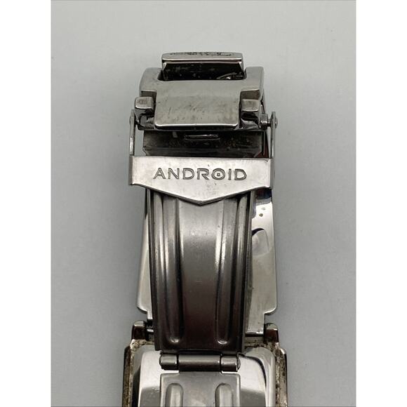 VNT Android OKO Designs Blue Face Wristwatch 1999 Stainless Steel Band USA Made - Picture 3 of 16